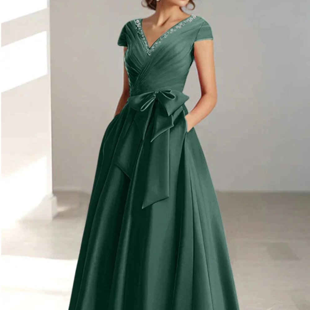 Elegant, deep green dress